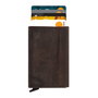 Zoozie Bags Cartera de Hombre Piel Auténtica Marrón 9.5x2x6.5cm